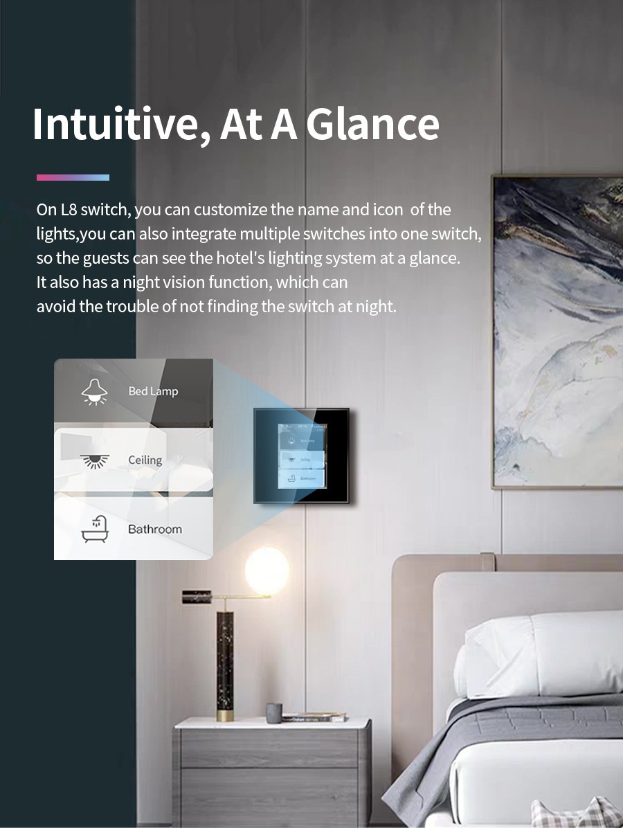 LANBON MagicPanel LCD Wifi MeshLuxury Smart Switch For Hote L8-HS 05 LANBON MagicPanel LCD Wifi MeshLuxury Smart Switch For Hote L8-HS 05